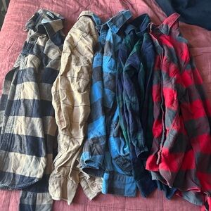 J. Crew Flannel 5 Shirt Lot